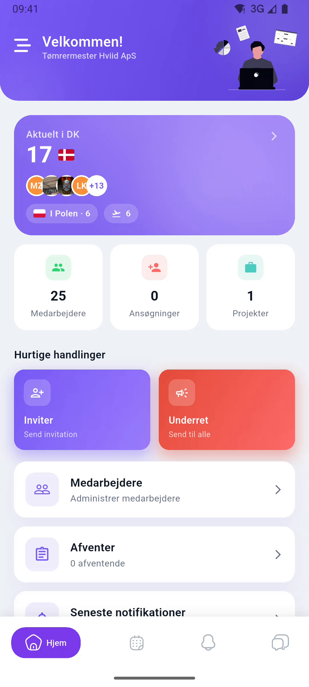 eNoWork app demo