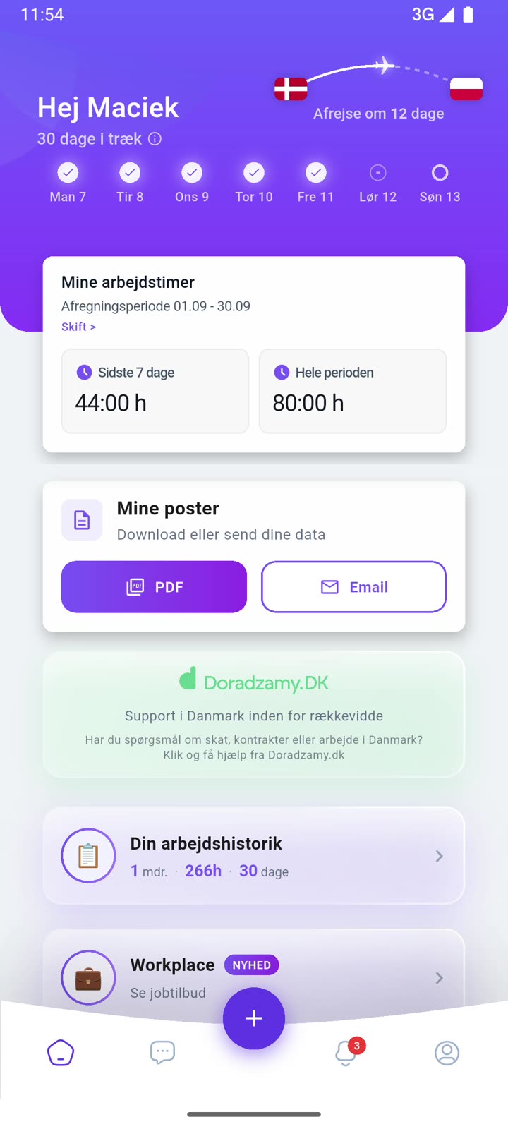 eNoWork worker app